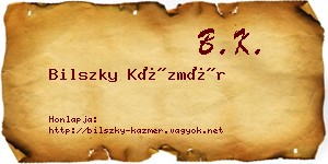 Bilszky Kázmér névjegykártya